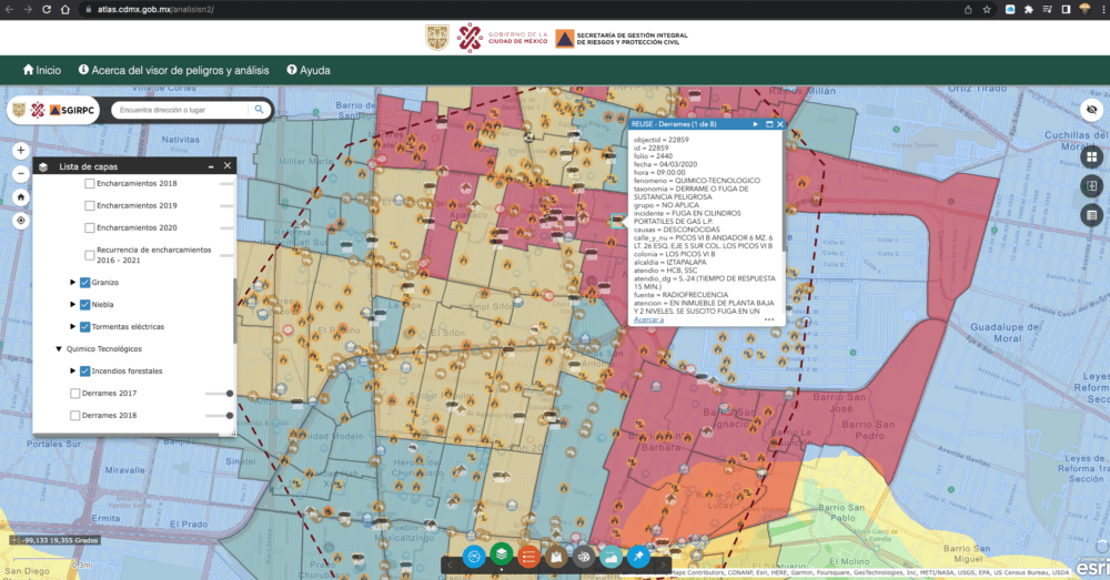 Atlas de riesgos de la Ciudad de México