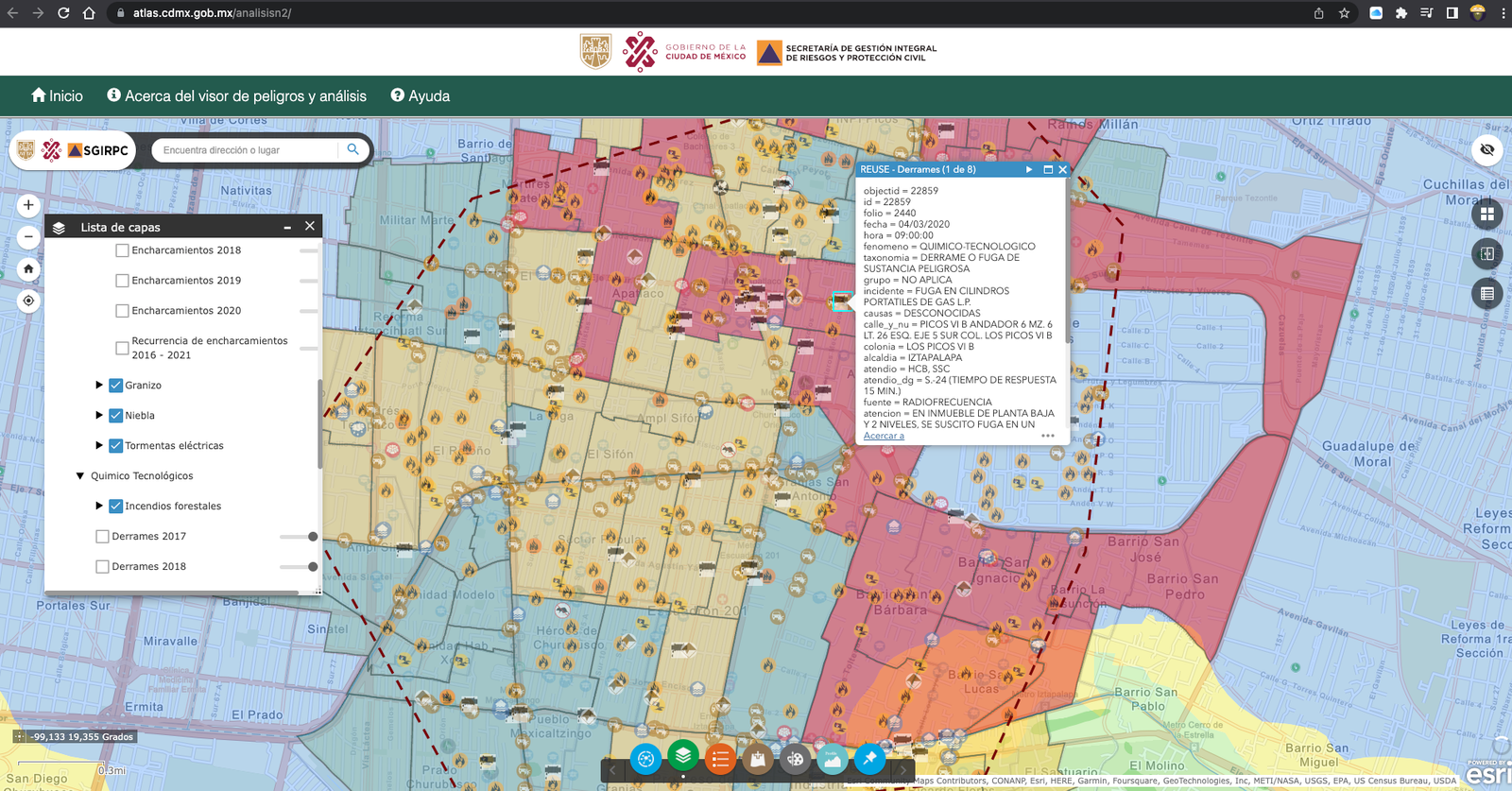 Atlas de riesgos de la Ciudad de México